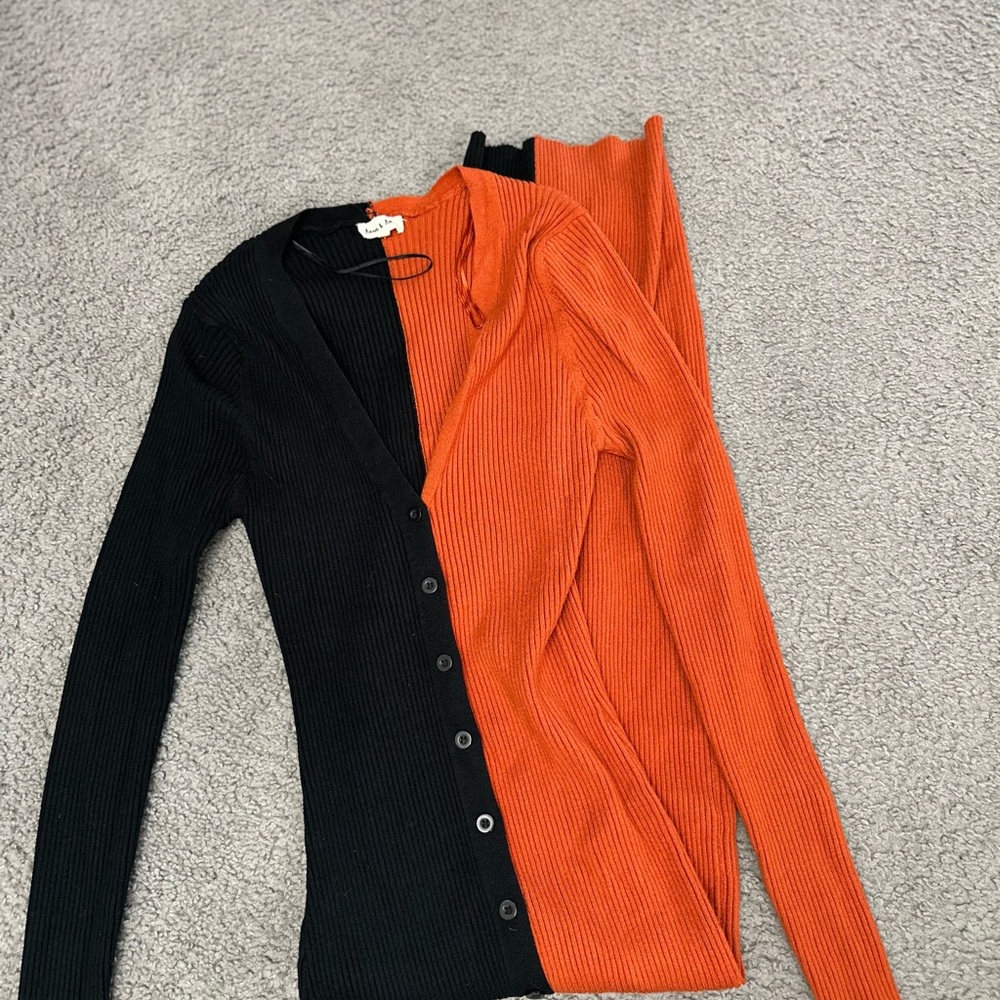 Black and Orange Women's Sweater Dress - Maternity